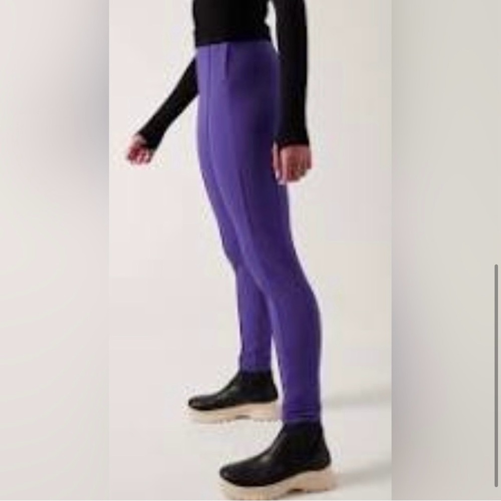 ATHLETA Glacier Snow Skinny Pants NWT $179 Purple Water Repellent Lined Size 8P